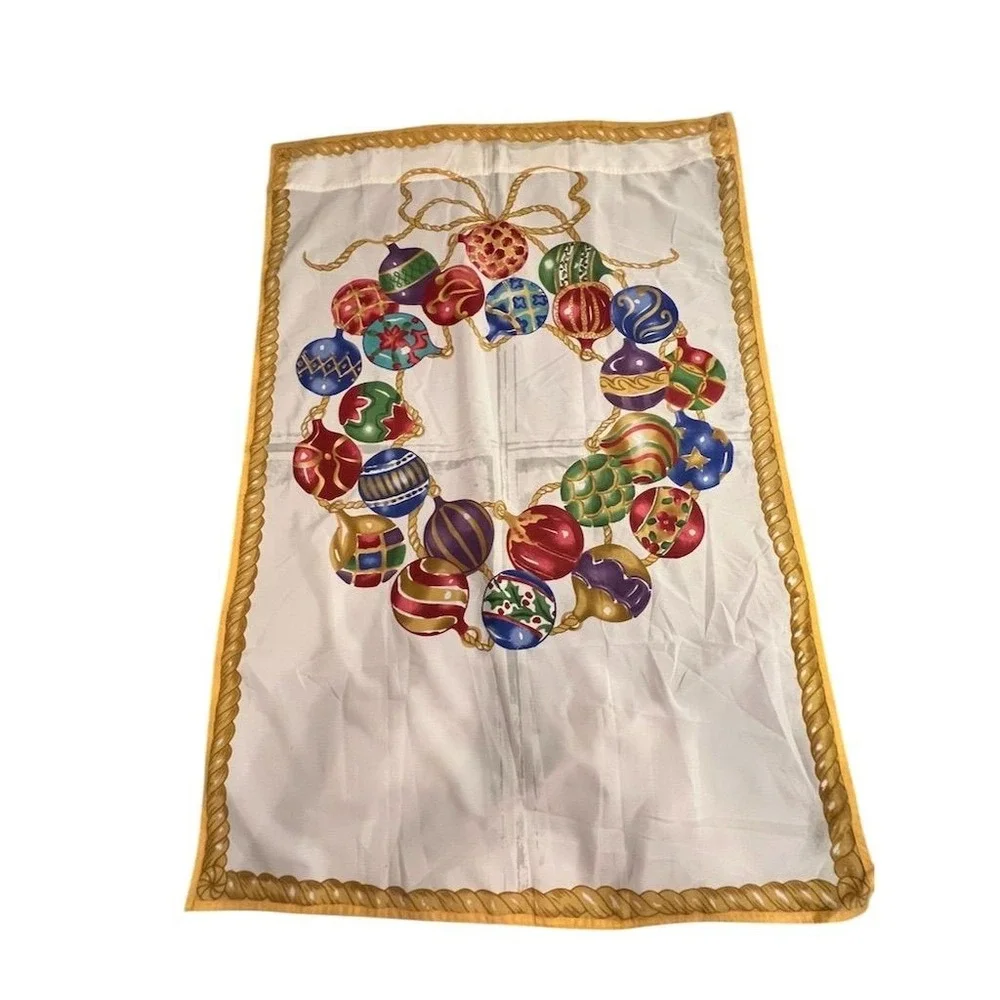 Christmas‎ Ornament House Flag Wreath House Flag Door Decoration Lillian Vernon